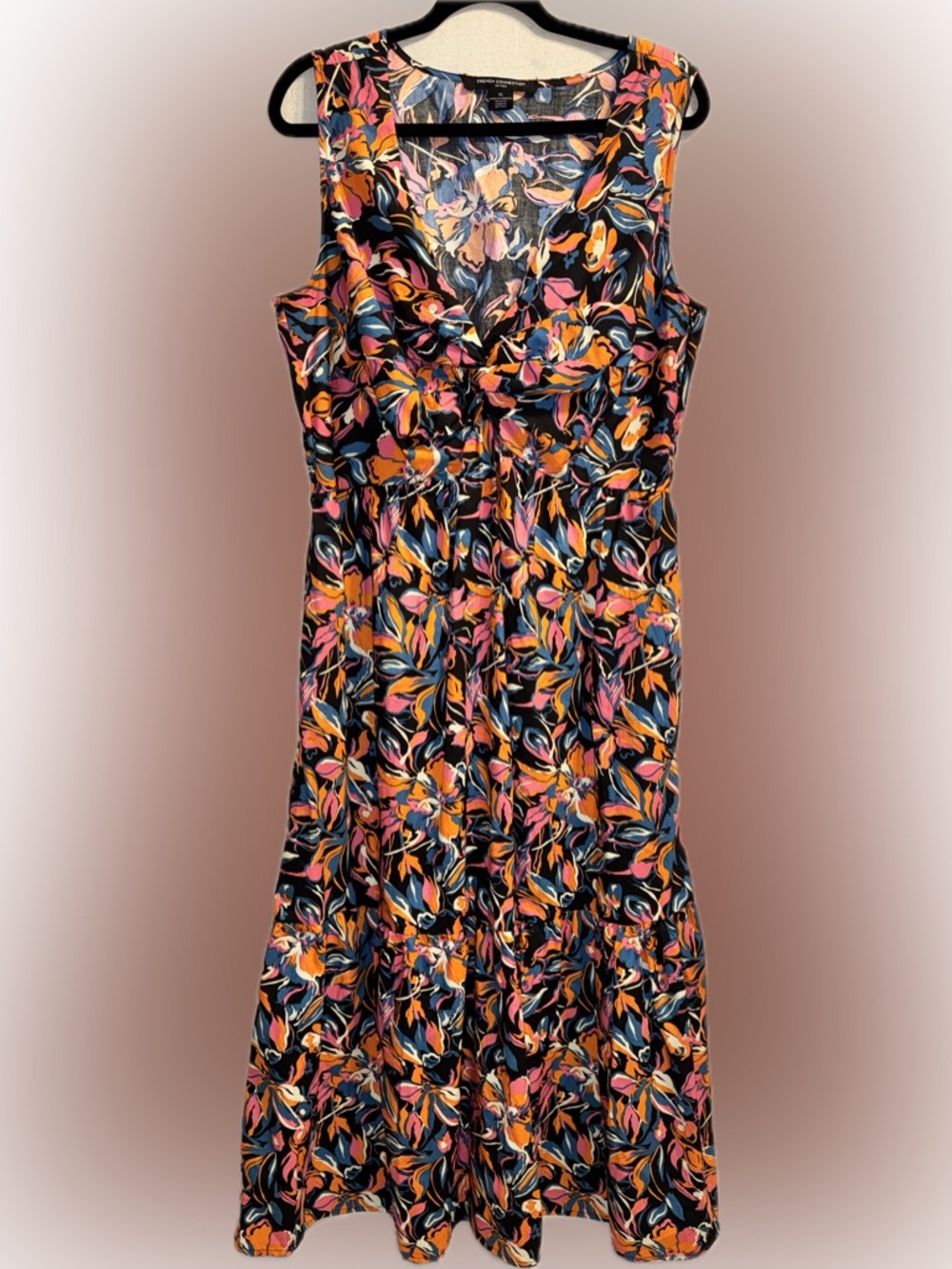 French Connection Floral Maxi Dress XL NWOT Cotton